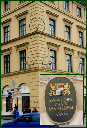 innen Kamera am Bayerischen Innenministerium